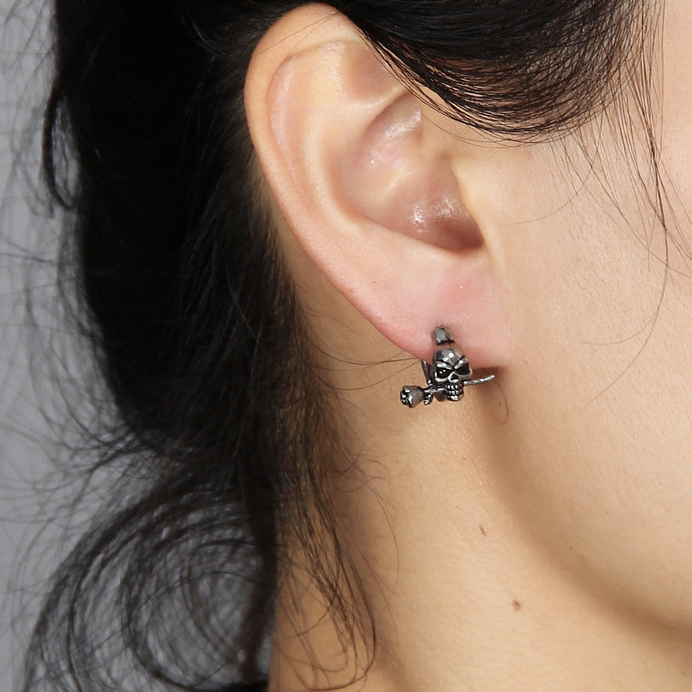 Hoop Skull Earrings