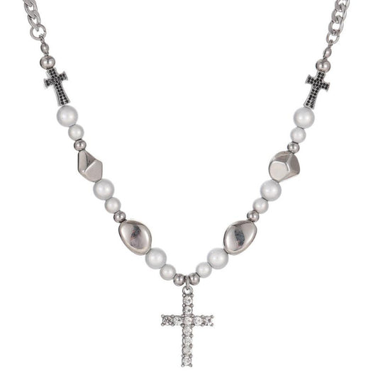 Beaded Cross necklace